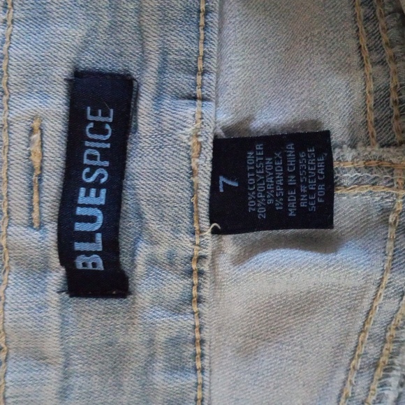 Blue Spice distressed white washed jeans, size 7 - Picture 4 of 4